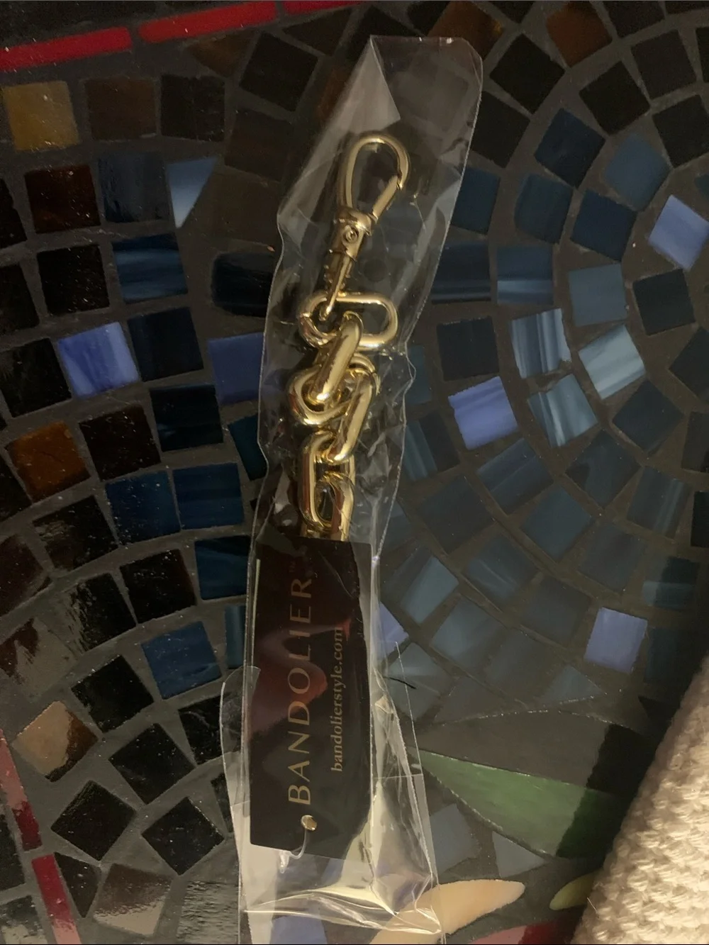 NWT - Bandolier Gold Astrid Wristlet Chain Strap